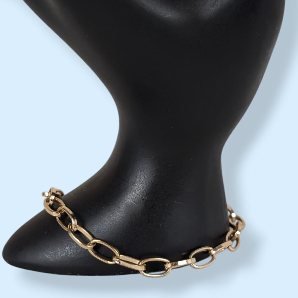 Gold Tone Chain Anklet